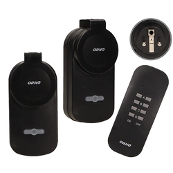  2x Wireless Socket Remote Control Socket ORNO OR-GB-429