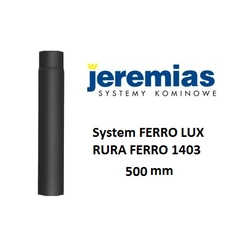 Jeremias pipe fi 130 500 mm for fireplaces and solid fuel boilers Steel DC01 code Ferro1403 black
