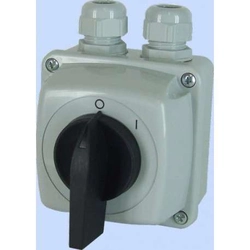 Off-load switch Elektromet 922505 On/Off switch IP44 Plastic Turn button Screw connection