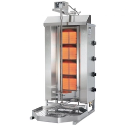 Grill kebab stove gyros professional gas for natural gas POTIS load 70 kg 230 V 11.2 kW