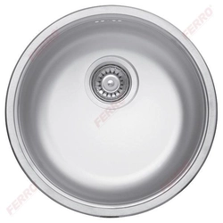 Ferro Round single basin sink 43 cm, smooth