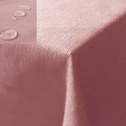 Leinenlook Jemidi čtvercový ubrus, 130 x 130 cm, růžový, Polyester, 55262.10.04