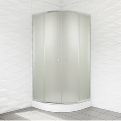 Semicircular shower cabin Duso 90x90x184 - frosted glass