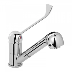Kitchen faucet - integrated hose - 215 mm spout - chrome-plated brass MONOLITH 10360014 MO-TA-15
