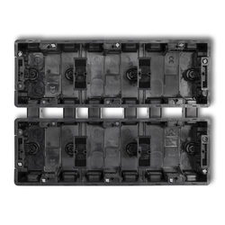 6-way flush-mounted installation box (3 horizontal, 2 vertical) black KARLIK DECO DPM-3x2