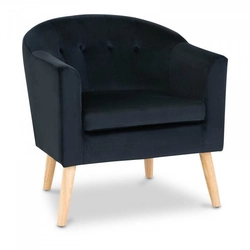 Upholstered chair - black - velor FROMM_STARCK 10260170 STAR_CON_107