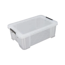 Plastic storage box, transparent, 15 liters, ALLSTORE
