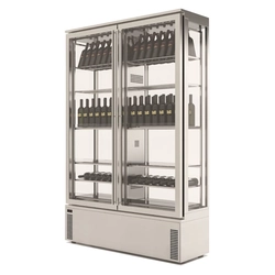 Wine cabinet | Wine display case | 2-door | 1430x490x2165 mm