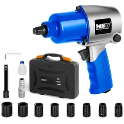 Air impact wrench for 1/2 '' wheels with 8000 rpm sockets/ min 700 Nm KIT