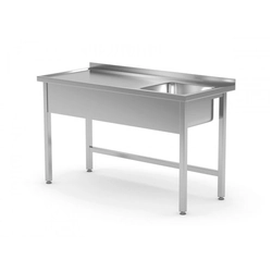 Table with sink without shelf - compartment on the right 1500 x 700 x 850 mm POLGAST 211157-P 211157-P