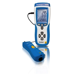 Professional 2-channel Temperature Meter with PeakTech 5045 IR probe