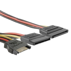 Qoltec SATA splitter cable male | 2xfemale | 0.5m