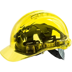 PORTWEST Helmet Peak View ventilated Color: fluorescent yellow