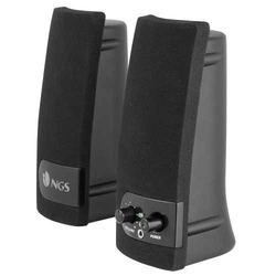 Multimedia speakers 2.0 3.5mm silver black 2x2W SB150, NGS