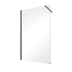 Besco Eco-N Black Walk-In shower wall 110x195 cm - additional 5% DISCOUNT with code BESCO5