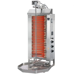 Sporák gril kebab toustovač gyros elektrický profesionální POTIS zatížení 50 kg 400 V 9 kW