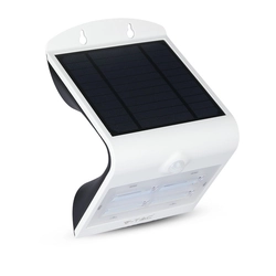 VT768 3W solární nástěnná lampa / trojúhelník / barva: 4000K + 3000K / pouzdro: bílá + černá