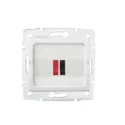 Kanlux LOGI - Speaker socket, single, without frame, white