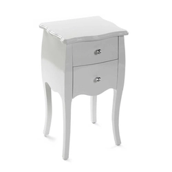 Cagliari Bedside Table White Spruce Wood (35 x 71 x 40 cm)