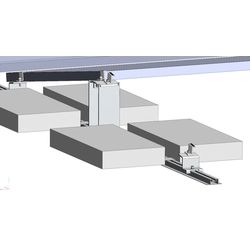 Aluminum PV profile for ballast structure L:1150mm