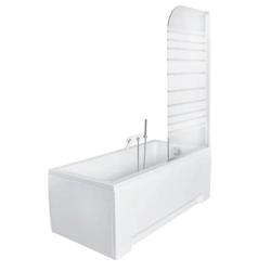 Besco Ambition bathtub screen 1 75x130cm with a pattern - additional 5% DISCOUNT with the code BESCO5
