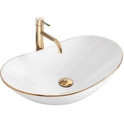 Countertop Rea Royal Gold Edge washbasin