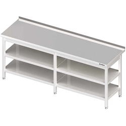 Wall table with 2-ma shelves 2700x700x850 mm welded