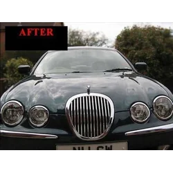 1999-2008 JAGUAR S-TYPE S TYPE - Chrome strips on the grill, chrome on the grille