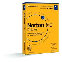 NORTON 360 DELUXE 50GB CZ FOR 1 USER FOR 5 DEVICES FOR 12 MONTHS BOX