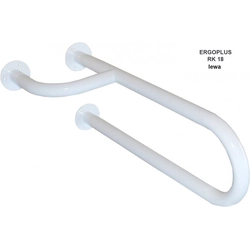 Ergoplus handrail 60 cm for the washbasin, fixed, left version, powder coated, white