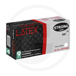 Jednorázové rukavice latex - LATEX - pudrované -100ks ( )