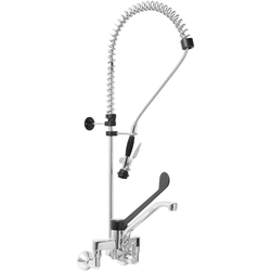 Kitchen sink mixer with pull-out spout with elbow lever 100 cm