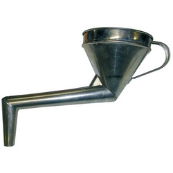 funnel with elbow bent metal.