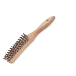 Wire hand brush 4-row | - stainless steel