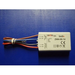 Surface-mounted LED power supply 14V DC 8W, type:ZNN-08-14