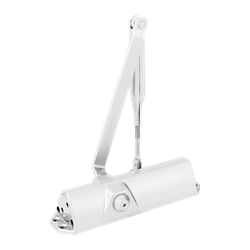 White hydraulic shock absorber RAL9016 with articulated arm - DORMA TS68-WHITE