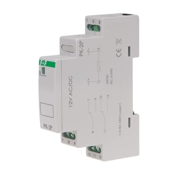 electromagnetic relay PK-2P 12V AC/DC contact:2P I=2x8A, 1 module