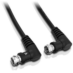 V7 Mounted coaxial cable 1.5m Black