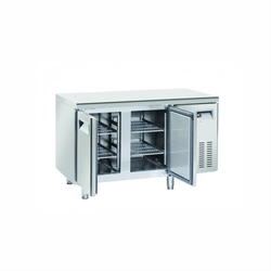 Freezing table with 2 solid doors, 230 liters, stainless steel 1350x600x850 mm