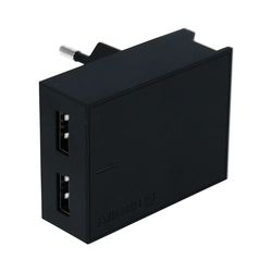 Swissten 22042000 Network adapter SMART IC 2xUSB 3A + USB / microUSB cable 1.2 m black
