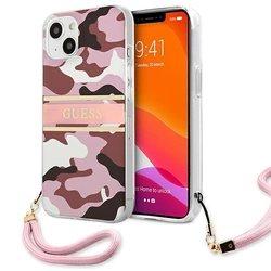 Guess GUHCP13SKCABPI iPhone 13 mini 5,4 "pink / pink hardcase Camo Strap Collection