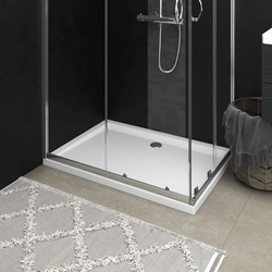 Shower tray, white, 80x110cm, abs, rectangle