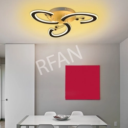 RFAN LED Chandelier, Model K53-3, with Remote Control, 3 Types of Light, Adjustable Intensity, 108W, White