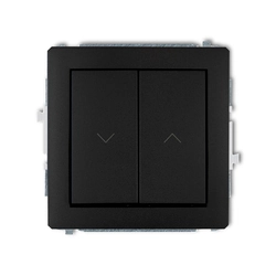 Venetian blind switch/-push button Karlik 12DWP-8 Black IP20
