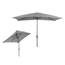 Standing garden umbrella, tilting, 2x3 m, gray