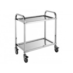 2-shelf waiter's trolley (twisted) made of stainless steel INVEST HORECA RP2-1 RP2-1