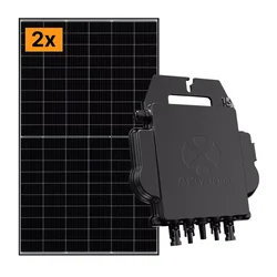 2 xJA Pannello solare solare JAM54S30-410/MR- 410Wp+Mikroinwerter APsystems DS3