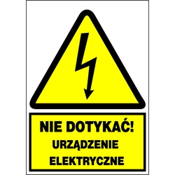 Self-adhesive board 105x148 "DO NOT TOUCH ELECTRICAL DEVICE" NO2-NDUE