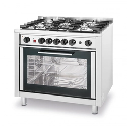 5-burner gas cooker with HENDI oven and grill