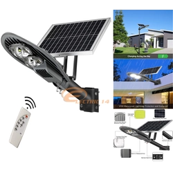 LED 100W STREET LIGHT + SOLAR PANEL WITH REMOTE CONTROL